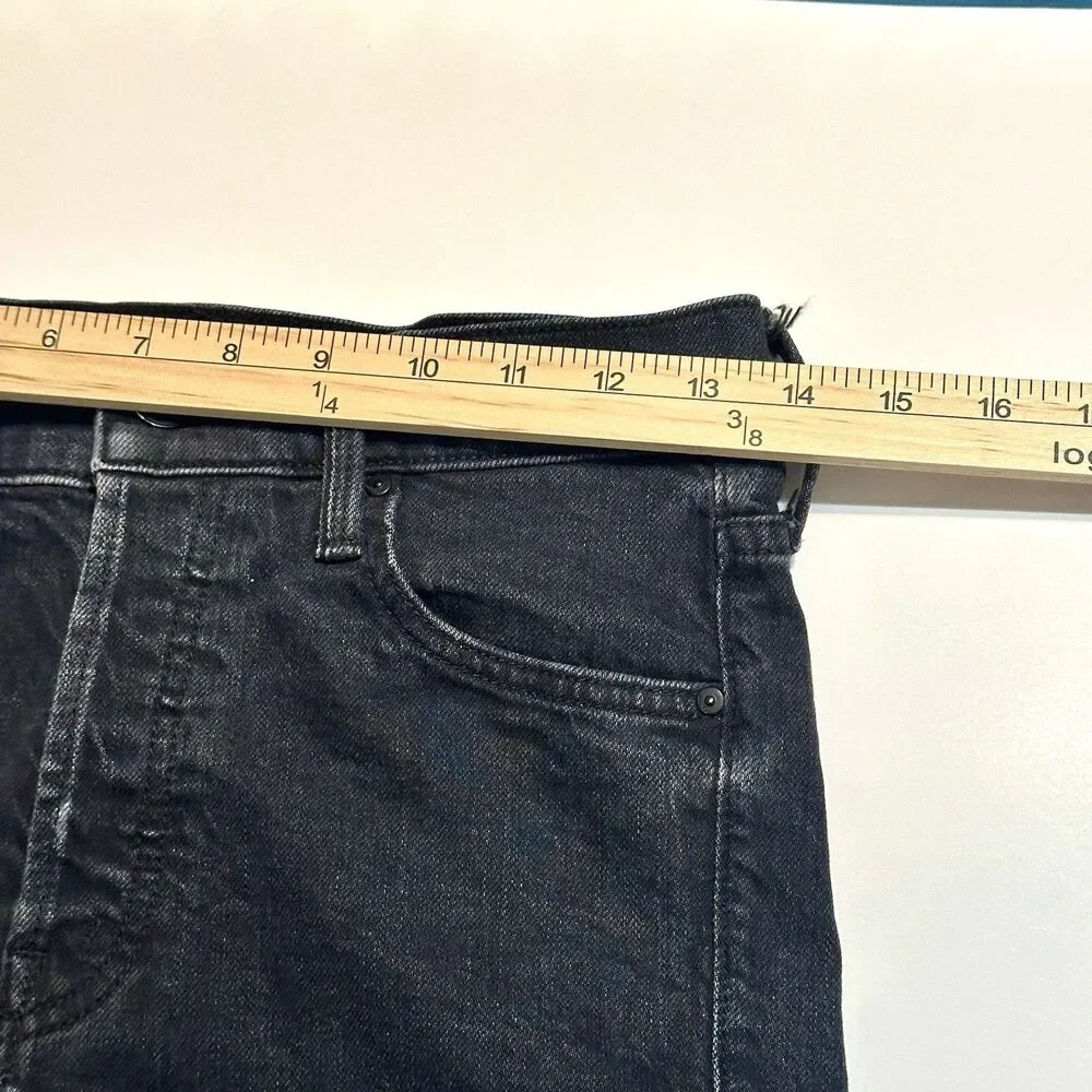 Mother Superior Jeans Black Size 25 The Scrapper Cuff Ankle Fray Who’s Sorry Now - Picture 3 of 14